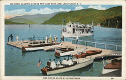 The Doris Landing, George and Bliss Boat Line Lake Placid, NY Postcard Postcard Postcard