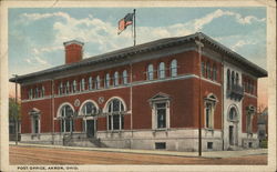 Post Office Akron, OH Postcard Postcard Postcard