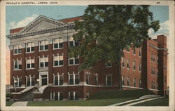 People's Hospital Akron, OH Postcard Postcard Postcard