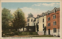 View of the Campus, Academy Winchester, VA Postcard Postcard Postcard