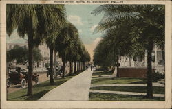 Second Street North St. Petersburg, FL Postcard Postcard Postcard