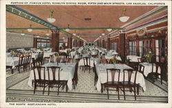 Dining Room, Hotel Rosslyn Los Angeles, CA Postcard Postcard Postcard