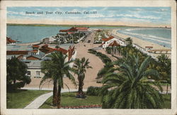 Beach and Tent City Coronado, CA Postcard Postcard Postcard