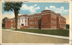 New High School Rutland, VT Postcard Postcard Postcard