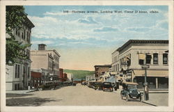 Sherman Avenue, Looking West Coeur D'Alene, ID Postcard Postcard Postcard