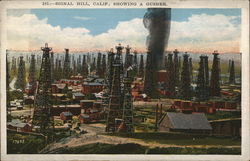 Showing a Gusher Signal Hill, CA Postcard Postcard Postcard