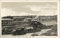 Birds' Eye View Signal Train Quarters, Camp Devens Ayer, MA Postcard Postcard 