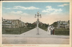 Ocean Pathway From Boardwalk Ocean Grove, NJ Postcard Postcard Postcard
