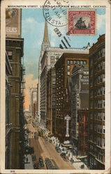 Washington Street, Looking East From Wells Street Postcard