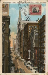 Washington Street, Looking East From Wells Street Chicago, IL Postcard Postcard Postcard