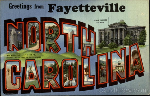 Greetings From North Carolina Fayetteville