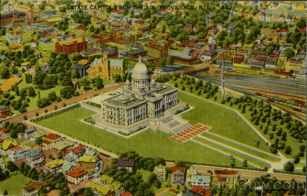 State Capitol From The Air Providence Rhode Island