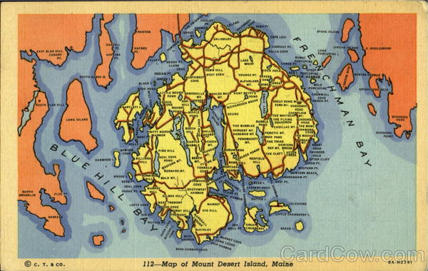 Map Of Mount Desert Island Maine