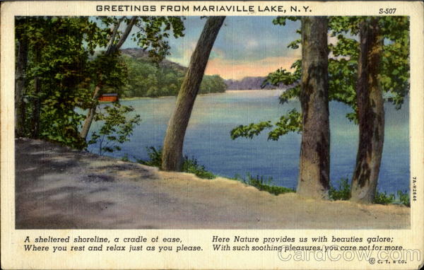 Greetings From Mariaville Lake New York