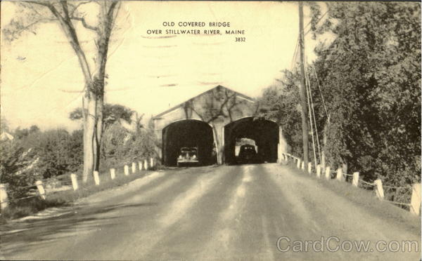 Old Covered Bridge Stillwater River Maine