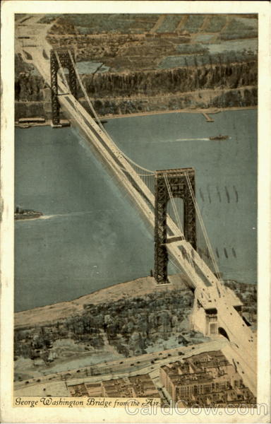George Washington Bridge From The Air New York City