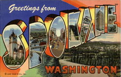 Greetings From Spokane Postcard