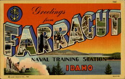 Greetings From Farragut Naval Training Station Athol, ID Postcard Postcard