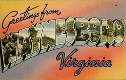 Greetings From Waynesboro Virginia Postcard Postcard