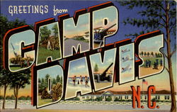 Greetings From Camp Davis North Carolina Postcard Postcard