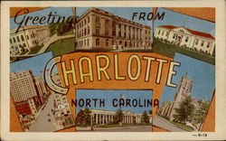 Greetings From Charlotte North Carolina Postcard Postcard