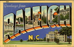 Greetings From Raleigh Postcard