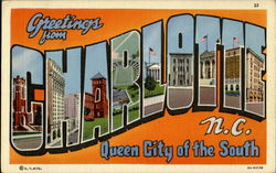 Greetings From Charlotte Postcard