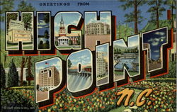 Greetings From High Point North Carolina Postcard Postcard