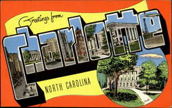 Greetings From Charlotte North Carolina Postcard Postcard