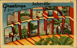 Greetings From North Carolina Asheville, NC Postcard Postcard