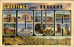 Greetings From Iowa Dubuque, IA Postcard Postcard