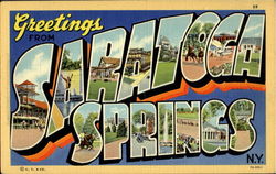 Greetings From Saratoga Springs Postcard