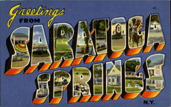 Greetings From Saratoga Springs Postcard