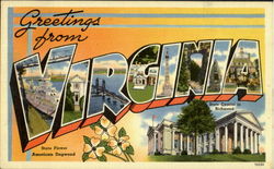 Greetings From Virginia Postcard Postcard