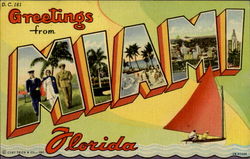 Greetings From Miami Florida Postcard Postcard