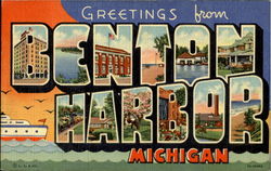 Greetings From Benton Harbor Postcard