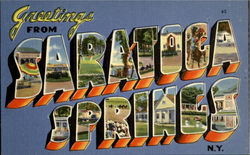 Greetings From Saratoga Springs Postcard