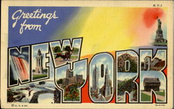 Greetings From New York Postcard