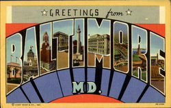 Greetings From Baltimore Postcard