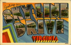Greetings From Sky-Line Drive Postcard