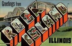 Greetings From Rock Island Illinois Postcard Postcard