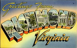 Greetings From Richmond Virginia Postcard Postcard