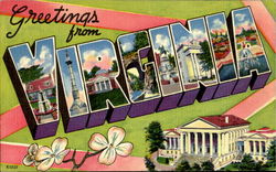 Greetings From Virginia Postcard