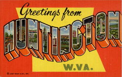 Greetings From Huntington Postcard