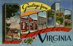 Greetings From Roanoke Virginia Postcard Postcard