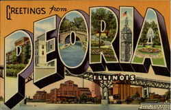 Greetings From Peoria Postcard