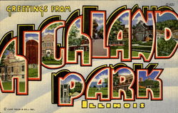 Greetings From Highland Park Illinois Postcard Postcard