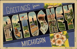 Greetings From Petos Key Petoskey, MI Postcard Postcard