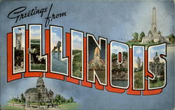 Greetings From Illinois Postcard