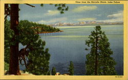 View From The Nevada Shore Lake Tahoe, NV Postcard Postcard